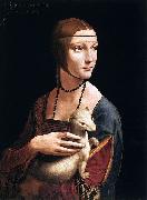 LEONARDO da Vinci Portrait of Cecilia Gallerani oil painting artist